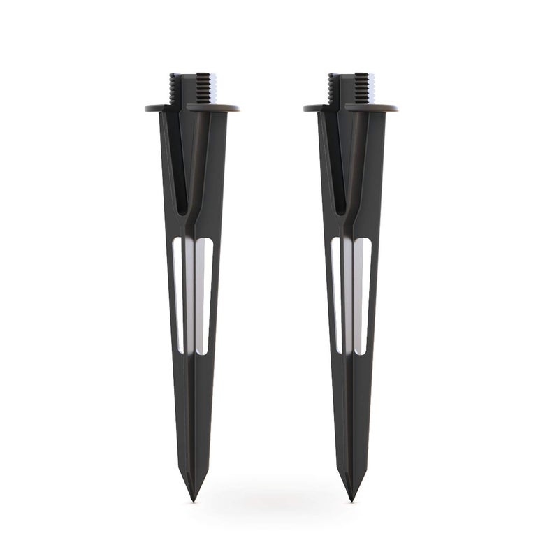 GOODSMANN 2PCS Metal Ground Spike Stake Male Thread Replacement 3/4-14NPSM for Low Voltage Landscape Lights Compatible with GOODSMANN Lights 9920-4820-02 - Image 1